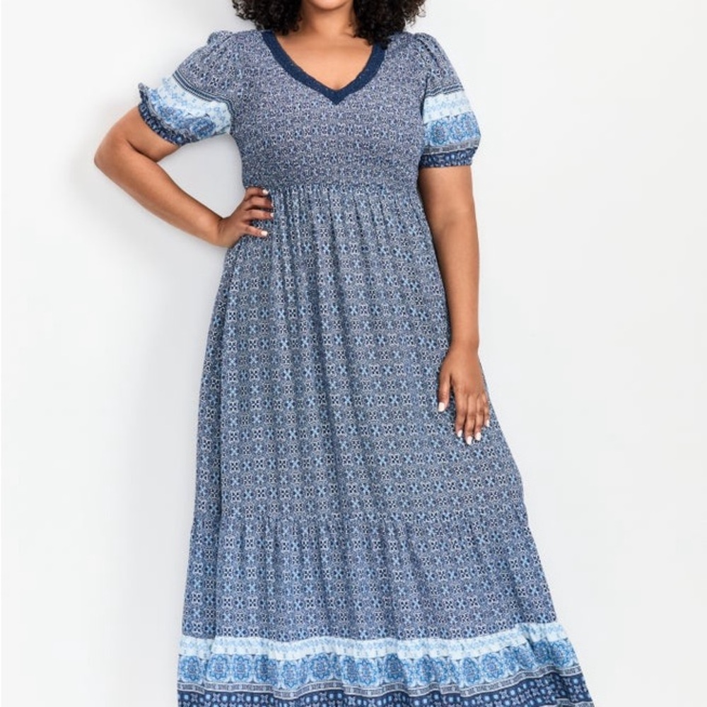 Avenue Blue and White Maxi Dress - Picture 10 of 12